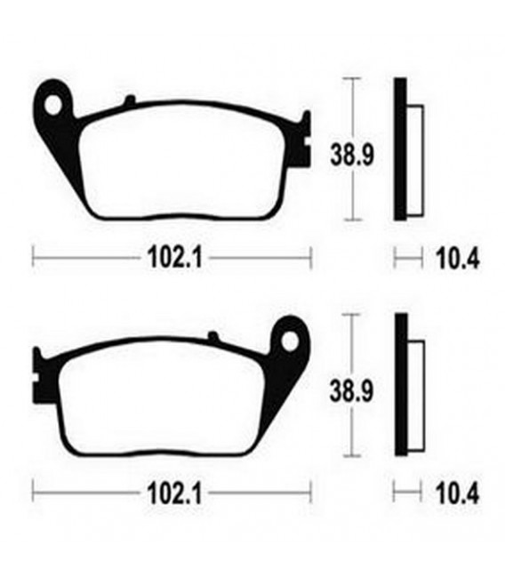 HONDA NTV 650 1994-1997 PLAQUETTES DE FREIN AVANT 