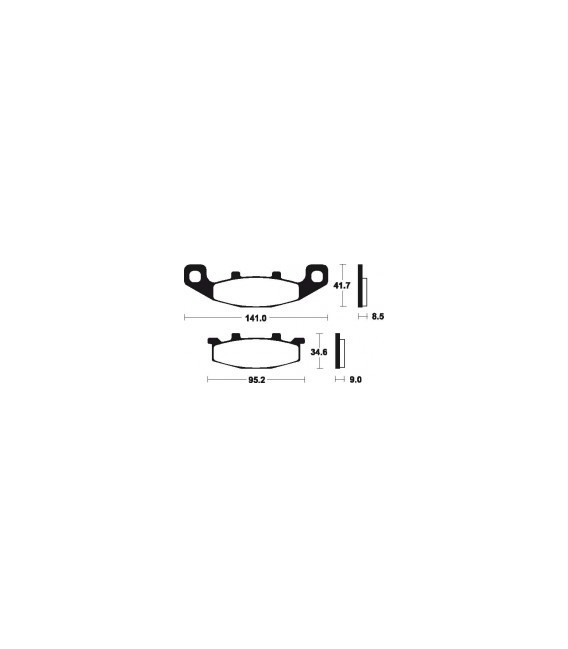 KAWASAKI KLE 500 1991-1996 PLAQUETTES DE FREIN AVANT