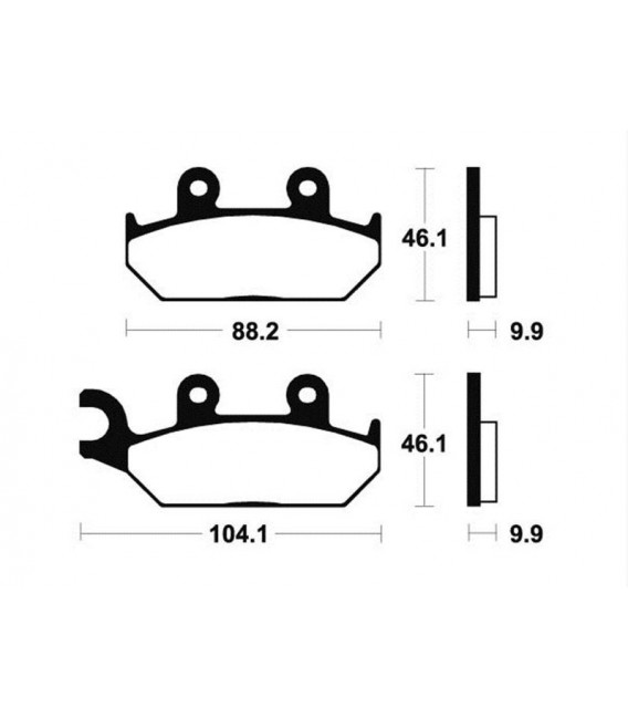 YAMAHA XTZ 660 TENERE 1991-2000 PLAQUETTES DE FREIN AVANT