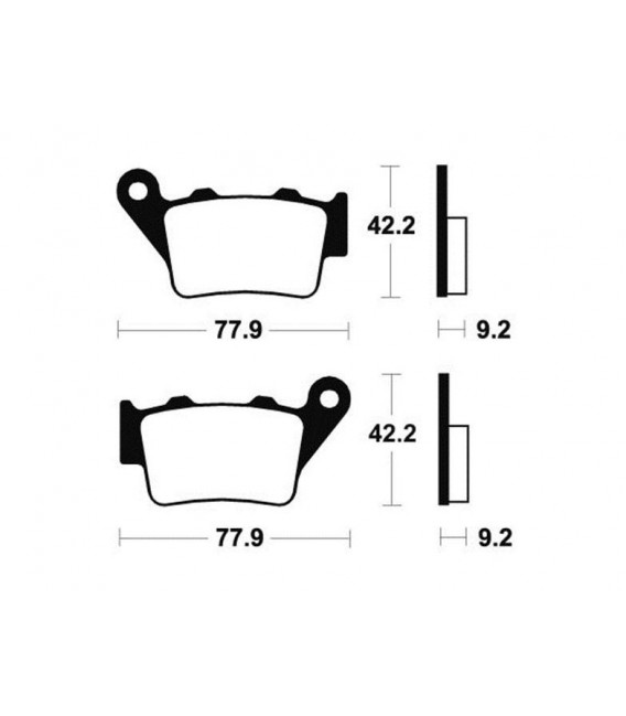 HONDA CB 500 BICYLINDRE 1997-2003 PLAQUETTES DE FREIN ARRIERE 