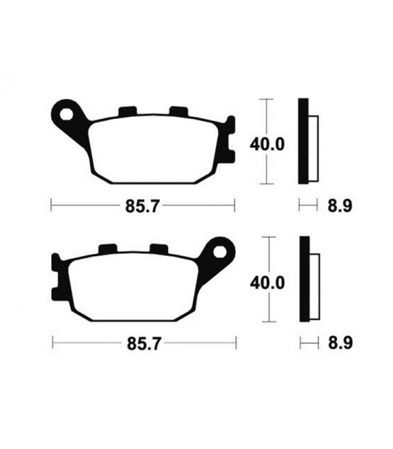 HONDA CBF 500 2004-2007 PLAQUETTES DE FREIN ARRIERE 