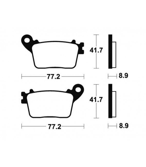 HONDA CBR 600 F 2011-2013 PLAQUETTES DE FREIN ARRIERE 