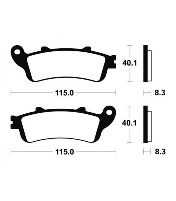 HONDA NT 650 V DEAUVILLE 2002-2005 PLAQUETTES DE FREIN ARRIERE 