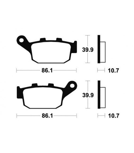 HONDA NTV 650 REVERE 1988-1993 PLAQUETTES DE FREIN ARRIERE 