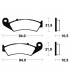 HONDA VFR 750 R, RC 30 1988-1993 PLAQUETTES DE FREIN ARRIERE 