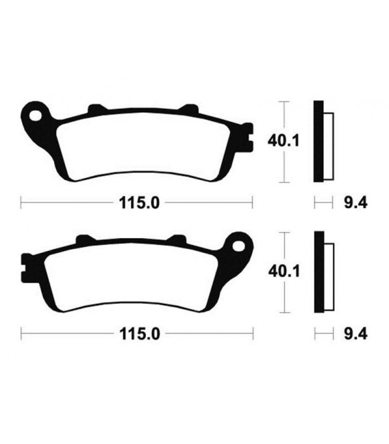 HONDA ST 1100 PAN EUROPEAN A6 ABS-TCS-CBS 1996-2001 PLAQUETTES DE FREIN ARRIERE 