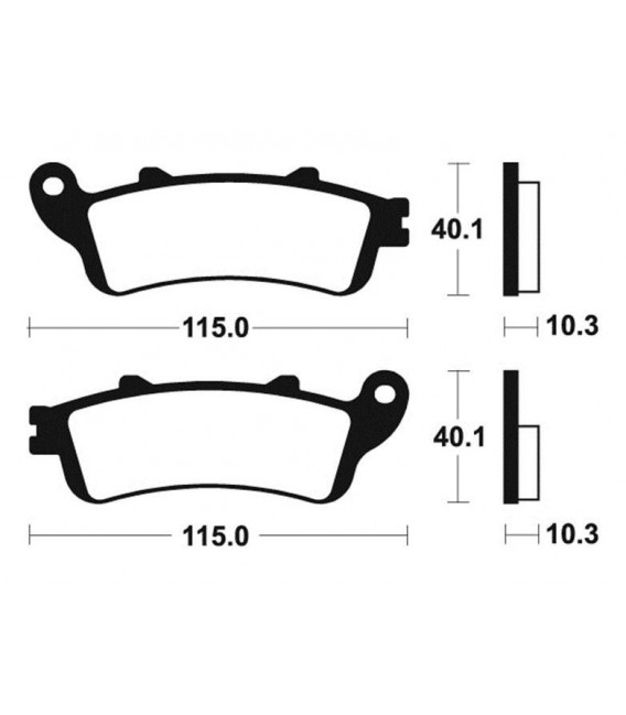 HONDA GL 1800 GOLD WING 2001-2007 PLAQUETTES DE FREIN ARRIERE 