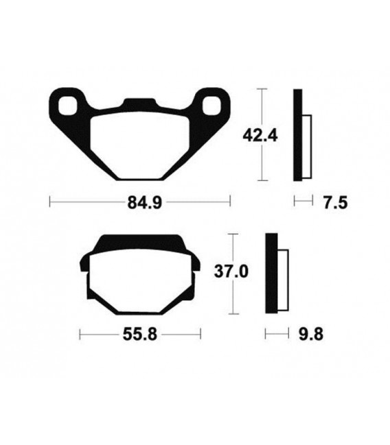 KAWASAKI KLE 500 1991-1996 PLAQUETTES DE FREIN ARRIERE