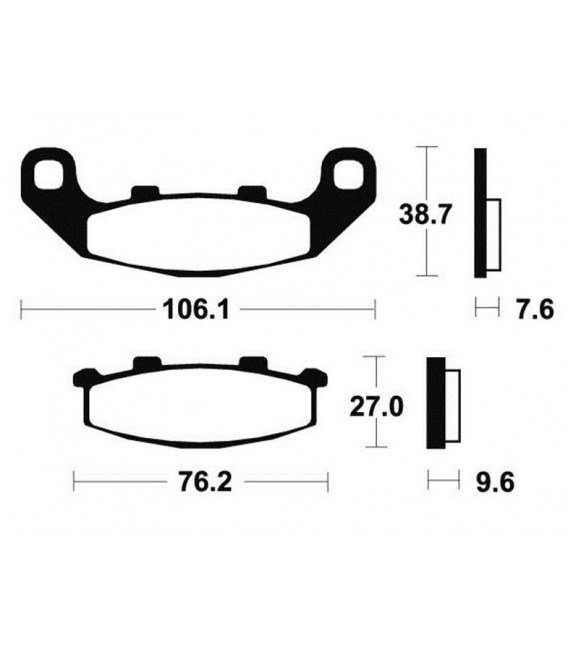 KAWASAKI ZR 550 ZEPHYR 1990-1992 PLAQUETTES DE FREIN ARRIERE