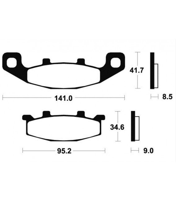 KAWASAKI ZZR 600 1990-1992 PLAQUETTES DE FREIN ARRIERE