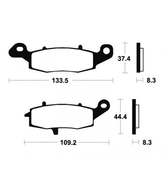 KAWASAKI ZR-7 S 1999-2003 PLAQUETTES DE FREIN ARRIERE