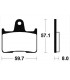 KAWASAKI ZX-7RR 1996-2002 PLAQUETTES DE FREIN ARRIERE