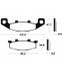 KAWASAKI ZX-10 TOMCAT 1988-1990 PLAQUETTES DE FREIN ARRIERE