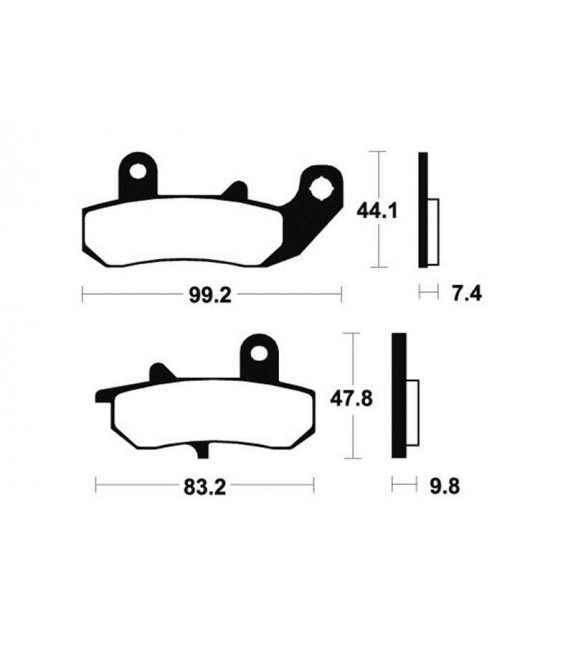 SUZUKI RG 125 F, GAMMA 1992-1996 PLAQUETTES DE FREIN ARRIERE