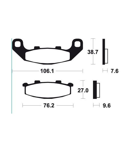 SUZUKI RGV 250 1991-1992 PLAQUETTES DE FREIN ARRIERE