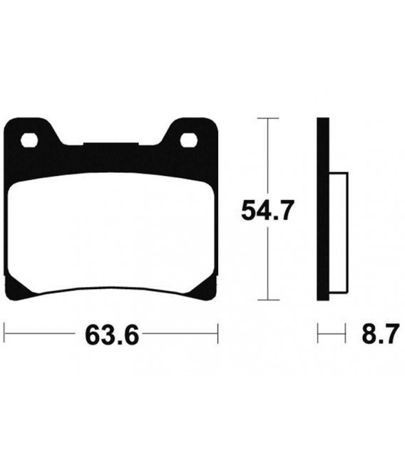 YAMAHA FZX 750 1986-2007 PLAQUETTES DE FREIN ARRIERE