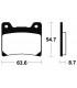 YAMAHA TDM 850 1996-2001 PLAQUETTES DE FREIN ARRIERE