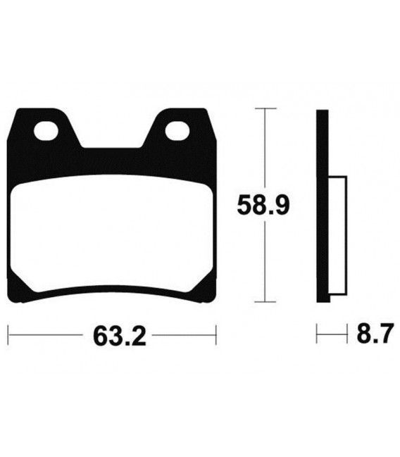 YAMAHA FZS 1000 FAZER 2001-2005 PLAQUETTES DE FREIN ARRIERE