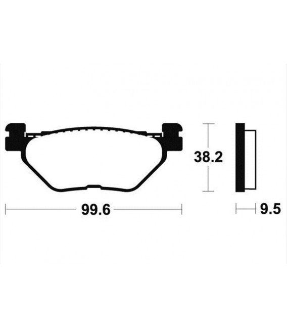 YAMAHA FJR 1300 ABS 2003-2005 PLAQUETTES DE FREIN ARRIERE