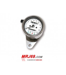 COMPTEUR CAFE RACER ROND 60MM CHROME 220 KM/H -NEUF