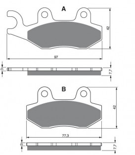 YAMAHA YZ 250 1991-1997 PLAQUETTES FREIN AVANT " GOLDFREN " -NEUVE