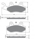 YAMAHA YZ 250 1991-1997 PLAQUETTES FREIN AVANT " GOLDFREN " -NEUVE