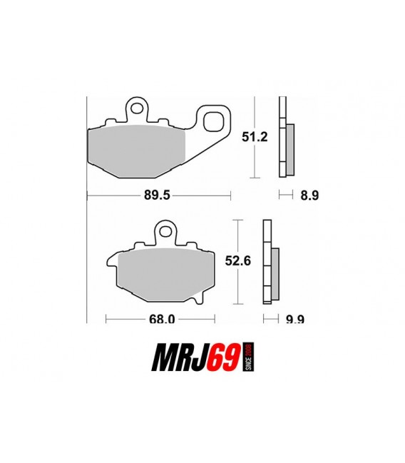 KAWASAKI ZX6R 600 2003-2013 PLAQUETTES FREIN ARRIERE SBS 687HF -NEUVE