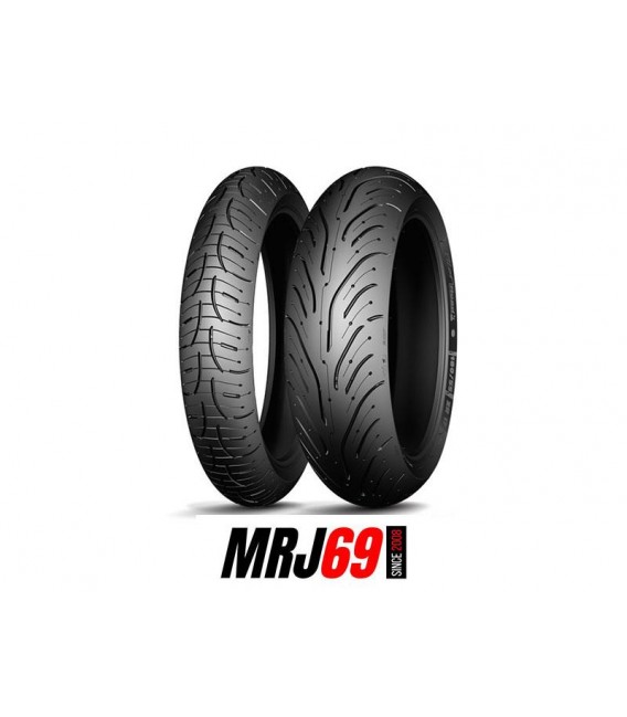 TRAIN DE PNEUS MICHELIN ROAD 4 120/70ZR17 ET 180/55ZR17 - NEUFS