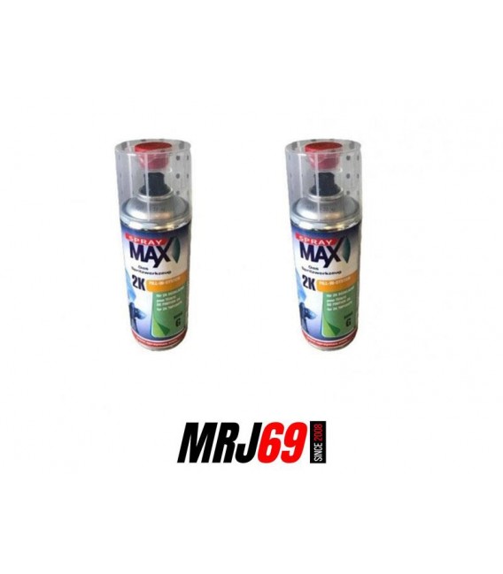 2 BOMBES DE PEINTURE NOIR BRILLANTES EPOXY pour chassis de moto APRILIA 