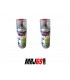 2 BOMBES DE PEINTURE NOIR BRILLANTES EPOXY pour chassis de moto APRILIA 