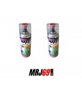 2 BOMBES DE PEINTURE NOIR BRILLANTES EPOXY pour cadre de moto YAMAHA