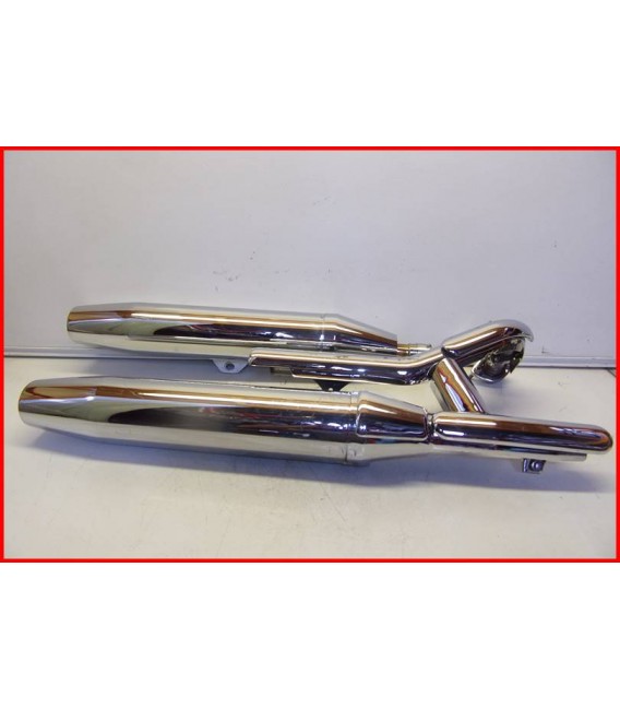 YAMAHA XVS 650 DRAGSTAR CLASSIC 2004-2006 SILENCIEUX ECHAPPEMENT "rayures"- OCCASION